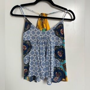 FARM Rio Blue and Yellow Top